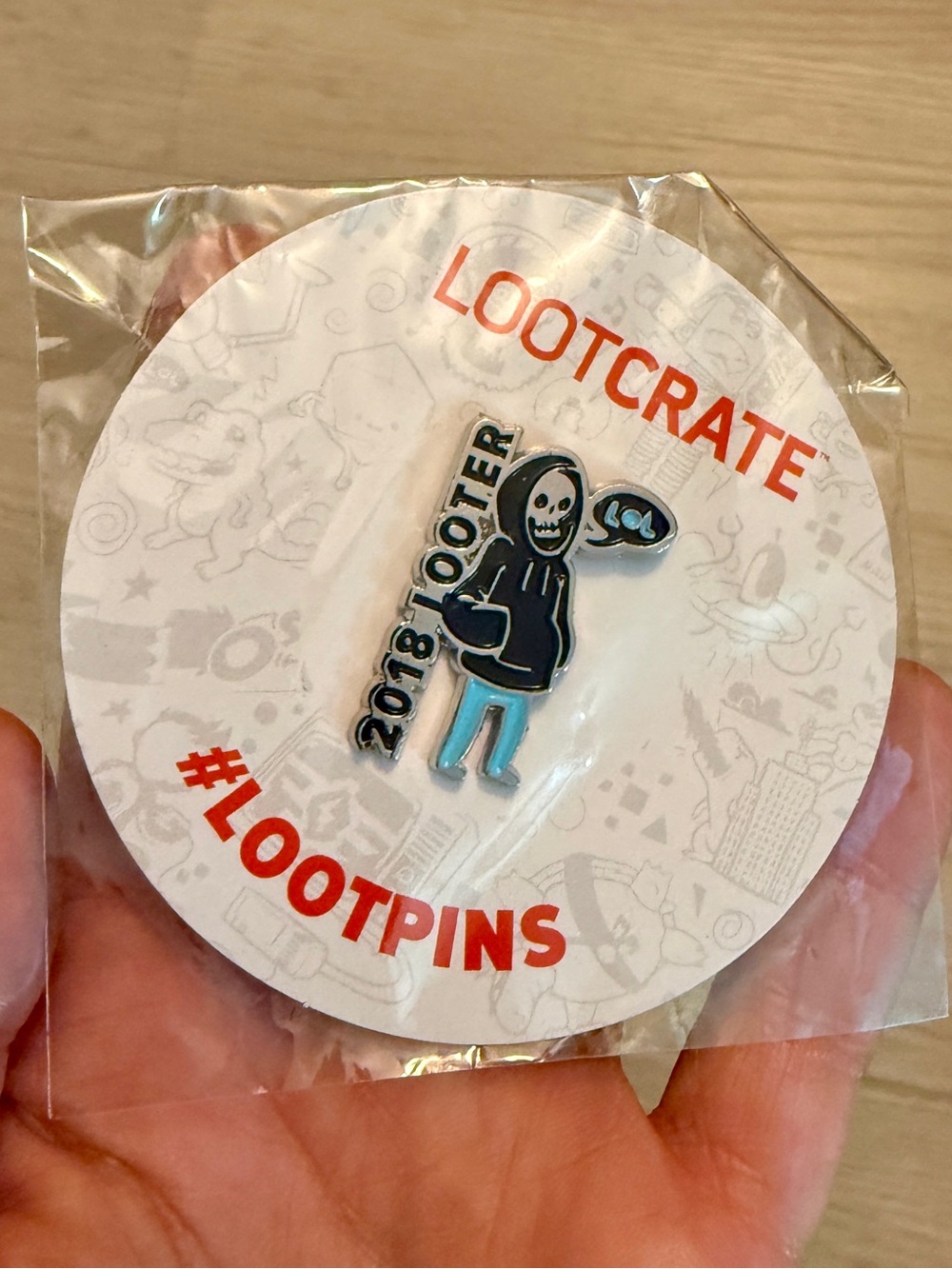 Rare Limited Edition Discontinued Loot Crate Looter 2018 Skeleton Enamel Loot